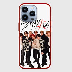 Чехол для iPhone 13 Pro Stray Kids white background, цвет: 3D-красный