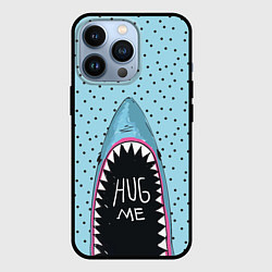 Чехол для iPhone 13 Pro Акула просит обнимашек, цвет: 3D-черный
