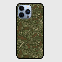 Чехол для iPhone 13 Pro Гора оружия, цвет: 3D-черный