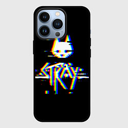 Чехол для iPhone 13 Pro Stray glitch logo, цвет: 3D-черный
