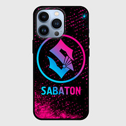 Чехол для iPhone 13 Pro Sabaton - neon gradient, цвет: 3D-черный