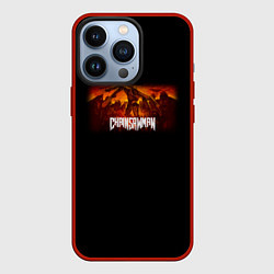 Чехол для iPhone 13 Pro Человек-бензопила арт в стиле doom, цвет: 3D-красный