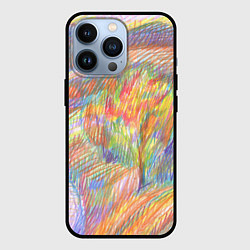 Чехол для iPhone 13 Pro Осенний пейзаж графика, цвет: 3D-черный