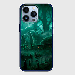 Чехол для iPhone 13 Pro Причал у болота, цвет: 3D-тёмно-синий