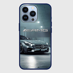 Чехол для iPhone 13 Pro Mercedes AMG - Motorsport, цвет: 3D-тёмно-синий