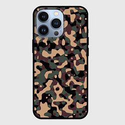 Чехол для iPhone 13 Pro Камуфляж Woodland, цвет: 3D-черный