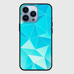 Чехол iPhone 13 Pro Легкие голубые блоки с градиентом