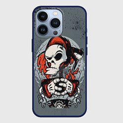 Чехол для iPhone 13 Pro Slipknot Скелет, цвет: 3D-тёмно-синий