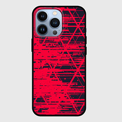Чехол для iPhone 13 Pro Black & Red, цвет: 3D-черный