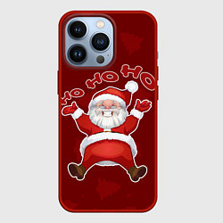 Чехол для iPhone 13 Pro Санта - Хо-хо-хо, цвет: 3D-красный
