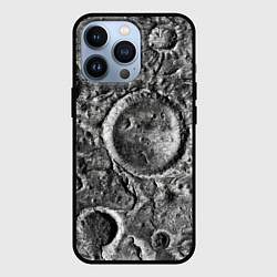 Чехол для iPhone 13 Pro Поверхность луны, цвет: 3D-черный