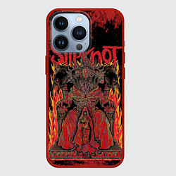 Чехол для iPhone 13 Pro Slipknot black and red, цвет: 3D-красный