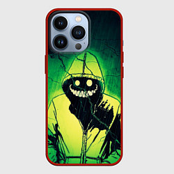 Чехол для iPhone 13 Pro Halloween - призрак в плаще, цвет: 3D-красный