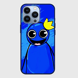 Чехол для iPhone 13 Pro Радужные друзья: веселый Синий, цвет: 3D-тёмно-синий