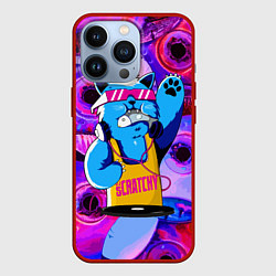 Чехол для iPhone 13 Pro DJ Scratchy in pink glasses, цвет: 3D-красный