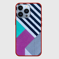Чехол для iPhone 13 Pro Разнообразные абстрактные паттерны, цвет: 3D-красный