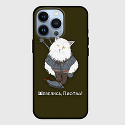 Чехол для iPhone 13 Pro Котьмак Плотва коричневый, цвет: 3D-черный