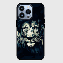 Чехол для iPhone 13 Pro Голова царя-зверей льва, цвет: 3D-черный