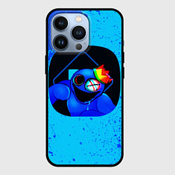 Чехол для iPhone 13 Pro Радужные друзья: Синий глитч, цвет: 3D-черный