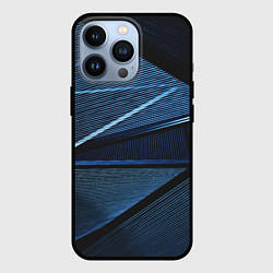 Чехол для iPhone 13 Pro Тёмные геометрические линии и фигуры, цвет: 3D-черный