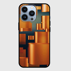Чехол для iPhone 13 Pro Золотые геометрические слитки, цвет: 3D-черный