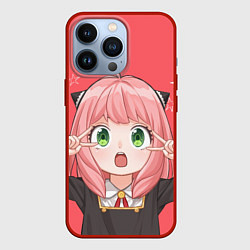 Чехол для iPhone 13 Pro Anya Forger - Spy x Family, цвет: 3D-красный