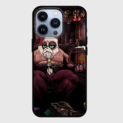Чехол для iPhone 13 Pro Плохой Санта Кот, цвет: 3D-черный