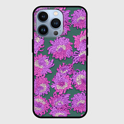 Чехол для iPhone 13 Pro Яркие хризантемы, цвет: 3D-черный