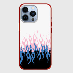 Чехол для iPhone 13 Pro Ледяное пламя, цвет: 3D-красный