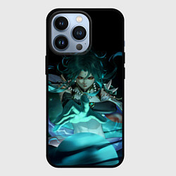 Чехол для iPhone 13 Pro Сяо колдует Genshin Impact, цвет: 3D-черный