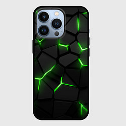Чехол для iPhone 13 Pro Green neon steel, цвет: 3D-черный