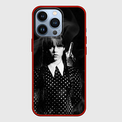 Чехол для iPhone 13 Pro Уэнсдэй и Вещь, цвет: 3D-красный