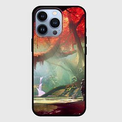 Чехол для iPhone 13 Pro Destiny пейзаж джунглей, цвет: 3D-черный