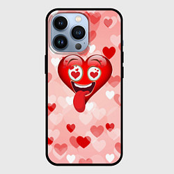Чехол для iPhone 13 Pro Безумное сердце, цвет: 3D-черный