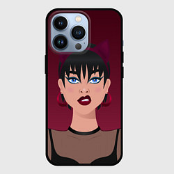 Чехол для iPhone 13 Pro Девушка с ушками кошки, цвет: 3D-черный