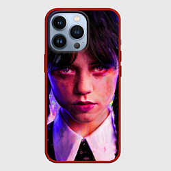 Чехол для iPhone 13 Pro Уэнсдэй неон, цвет: 3D-красный