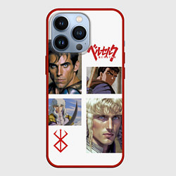 Чехол для iPhone 13 Pro Оуэн Уилсон и Бен Стиллер в аниме Берсерк, цвет: 3D-красный