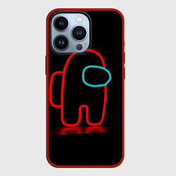 Чехол для iPhone 13 Pro Неоновый красный член экипажа, цвет: 3D-красный