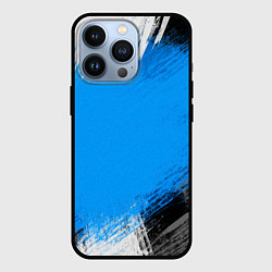 Чехол для iPhone 13 Pro Абстрактный пятнистый черно-синий узор, цвет: 3D-черный