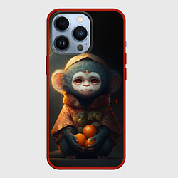 Чехол для iPhone 13 Pro Милый зверёк в оранжевом костюме, цвет: 3D-красный