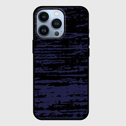 Чехол для iPhone 13 Pro Синие кляксы на чёрном, цвет: 3D-черный