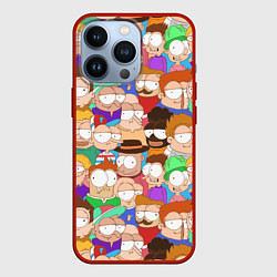 Чехол для iPhone 13 Pro Разные прикольные люди, цвет: 3D-красный