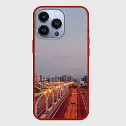 Чехол для iPhone 13 Pro Санкт-Петербург: Васильевский остров, цвет: 3D-красный
