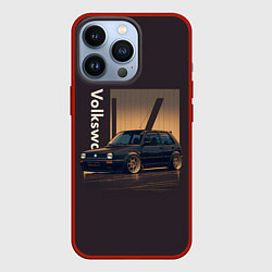 Чехол для iPhone 13 Pro Volkswagen Golf class, цвет: 3D-красный