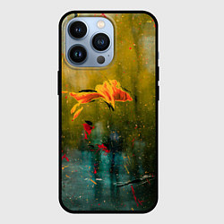 Чехол для iPhone 13 Pro Весенне-осенний жёлтый туман и краски, цвет: 3D-черный