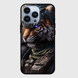 Чехол для iPhone 13 Pro Battle Tiger, цвет: 3D-черный