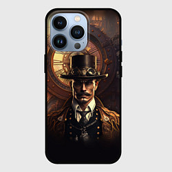 Чехол для iPhone 13 Pro Стимпанкмен, цвет: 3D-черный