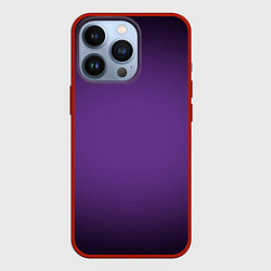 Чехол для iPhone 13 Pro Оттенок индиго в черной виньетке, цвет: 3D-красный