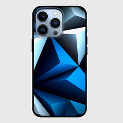 Чехол для iPhone 13 Pro Абстрактные грани текстура, цвет: 3D-черный