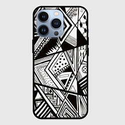 Чехол для iPhone 13 Pro Геометрический орнамент, цвет: 3D-черный